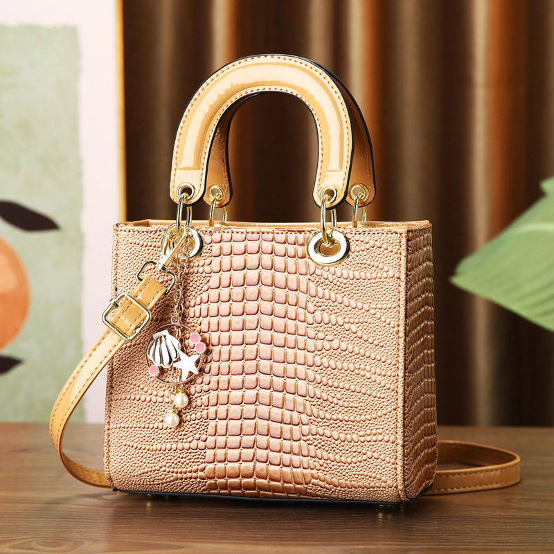Luxury Bags Classy - Tas Persegi Kecil Tekstur Pola Buaya