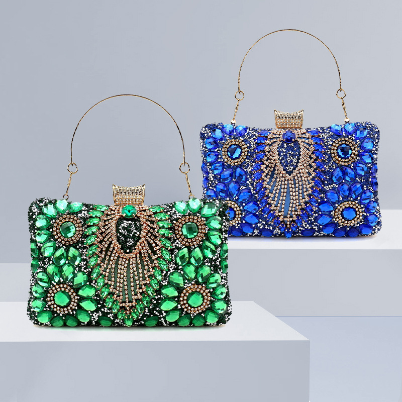 Luxury Bags Green - Tas Clutch Malam Rumbai Hijau Mewah