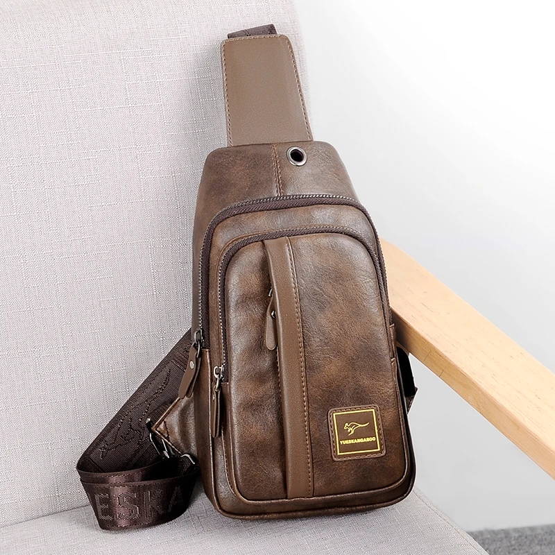 Luxury Bags Sling - Kangaroo tas dada pria, bermerek mewah
