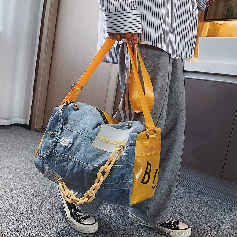 Tas bahu wanita Denim Fashion  - Luxury Bags Blue ulasan dan harga