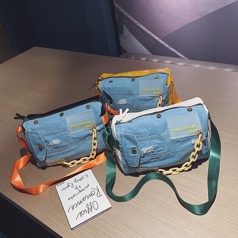 Tas bahu wanita Denim Fashion  - Luxury Bags Blue ulasan dan harga