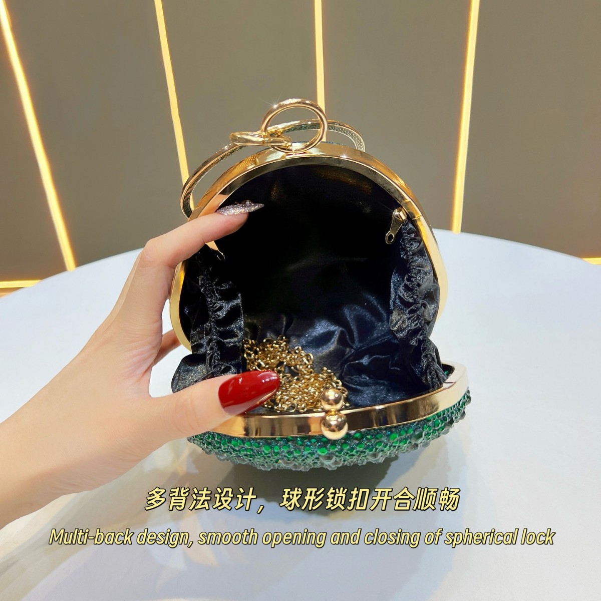 Tas Clutch Hijau Zamrud Bertab - Luxury Bags Green ulasan dan harga