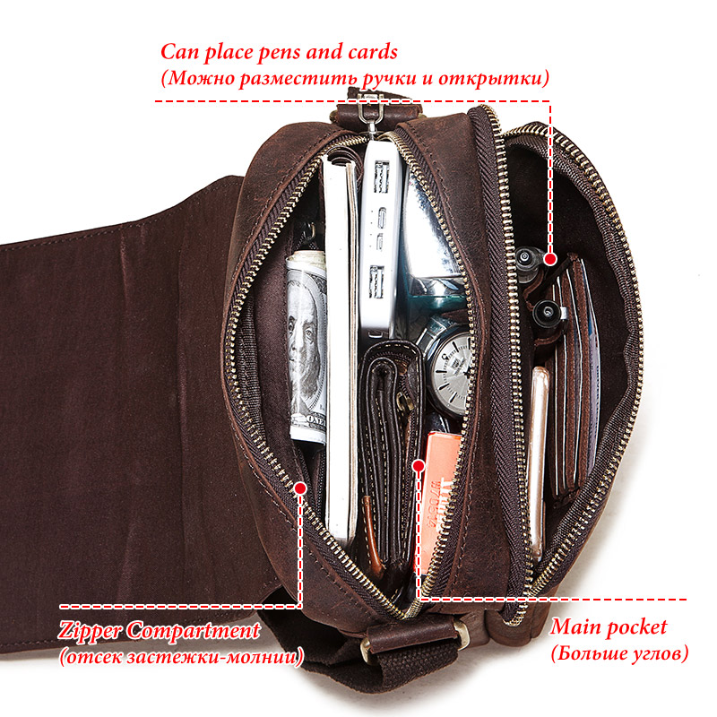 Tas Pesan Pria Kulit Kuda Gila - Luxury Bags Sling ulasan dan harga