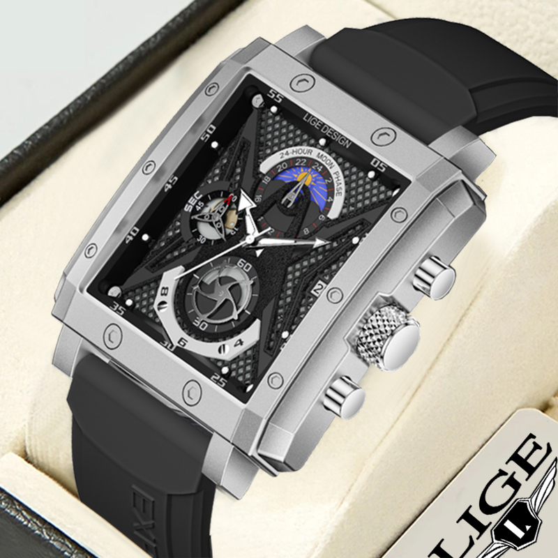 LIGE Jam Tangan Pria Bermerek  - Luxury Bags Brands List ulasan dan harga