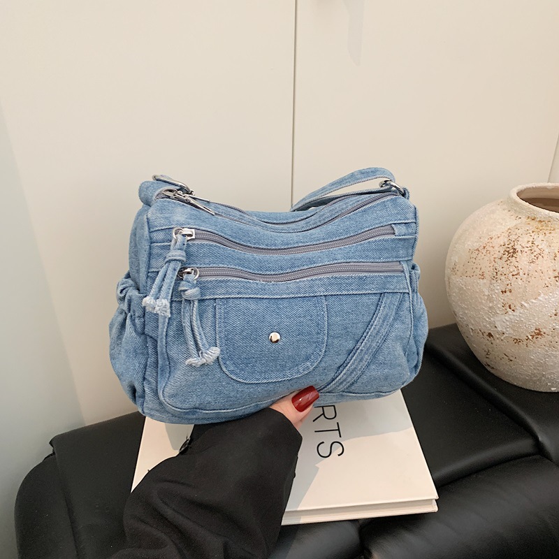 Tas Denim Biru Retro Gaya Jala - Luxury Bags Blue ulasan dan harga