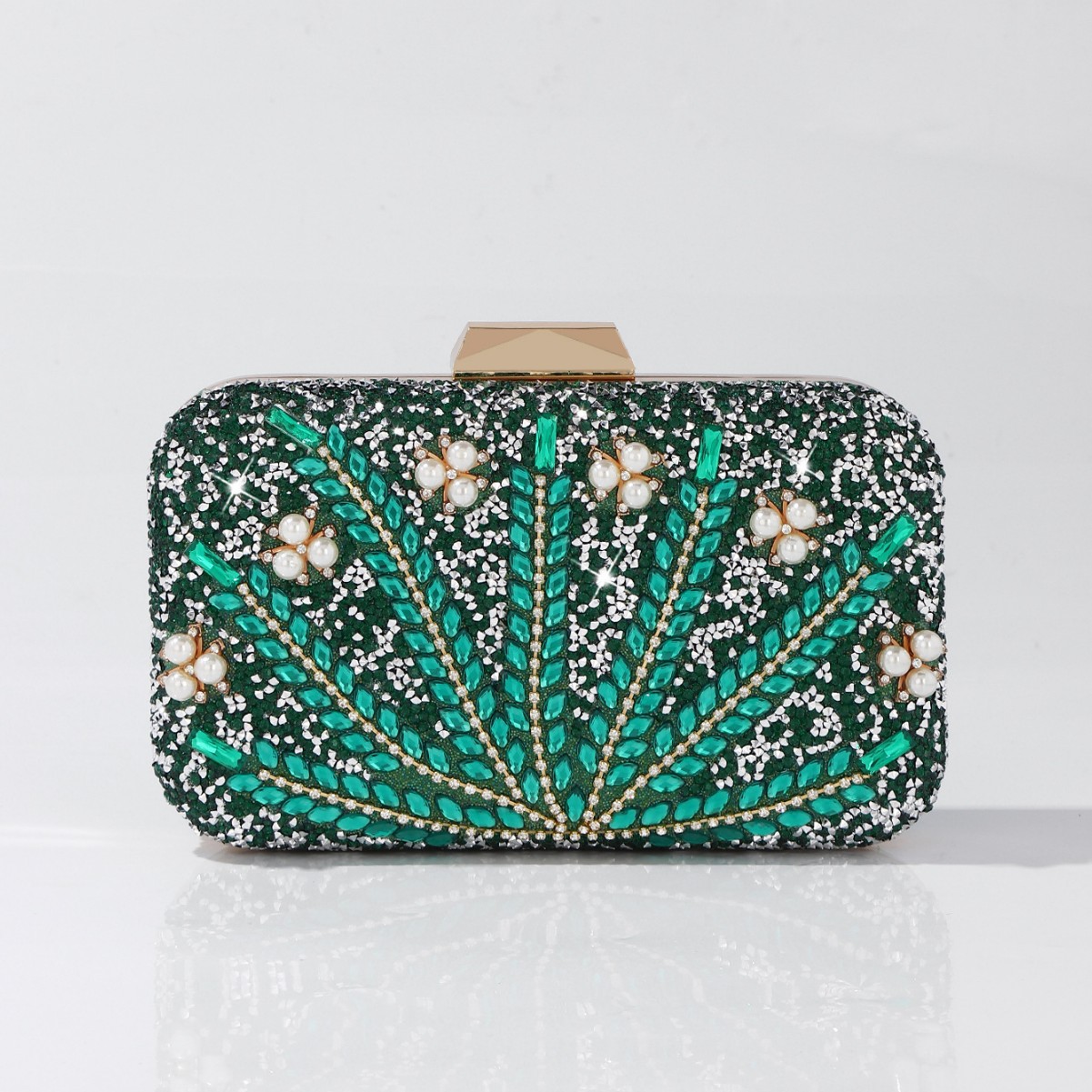 Tas Clutch Malam Hijau Mewah B - Luxury Bags Green ulasan dan harga