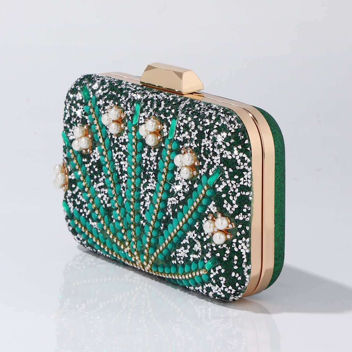 Tas Clutch Malam Hijau Mewah B - Luxury Bags Green ulasan dan harga