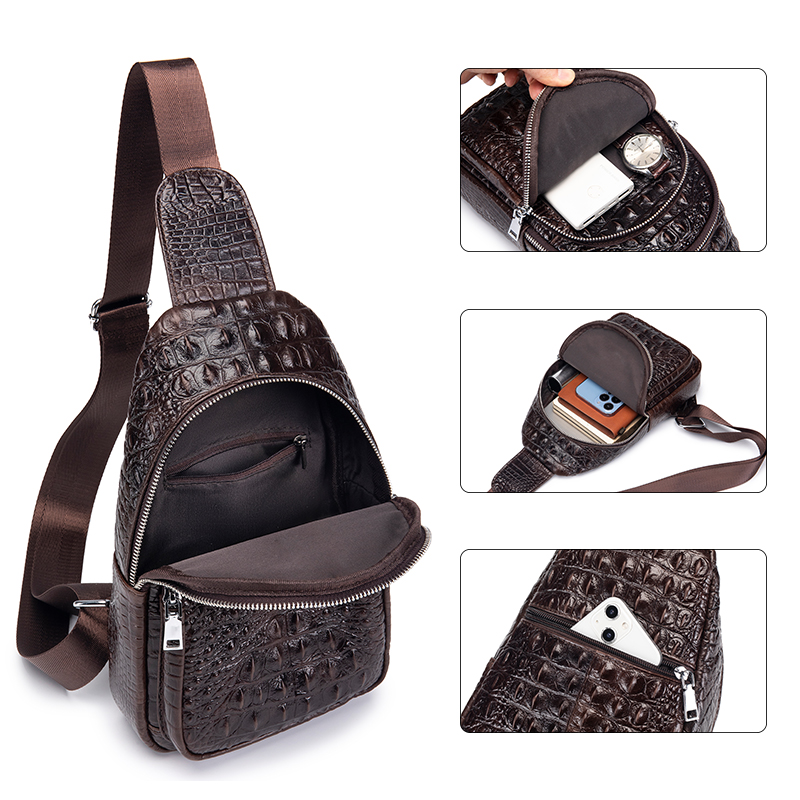SCHLATUM Tas Dada Pria Kulit A - Luxury Bags Sling ulasan dan harga