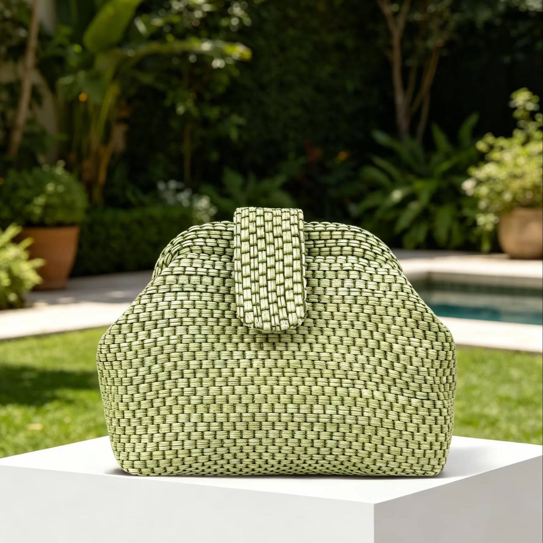 Tas Clutch Hijau Muda Cangkang - Luxury Bags Green ulasan dan harga