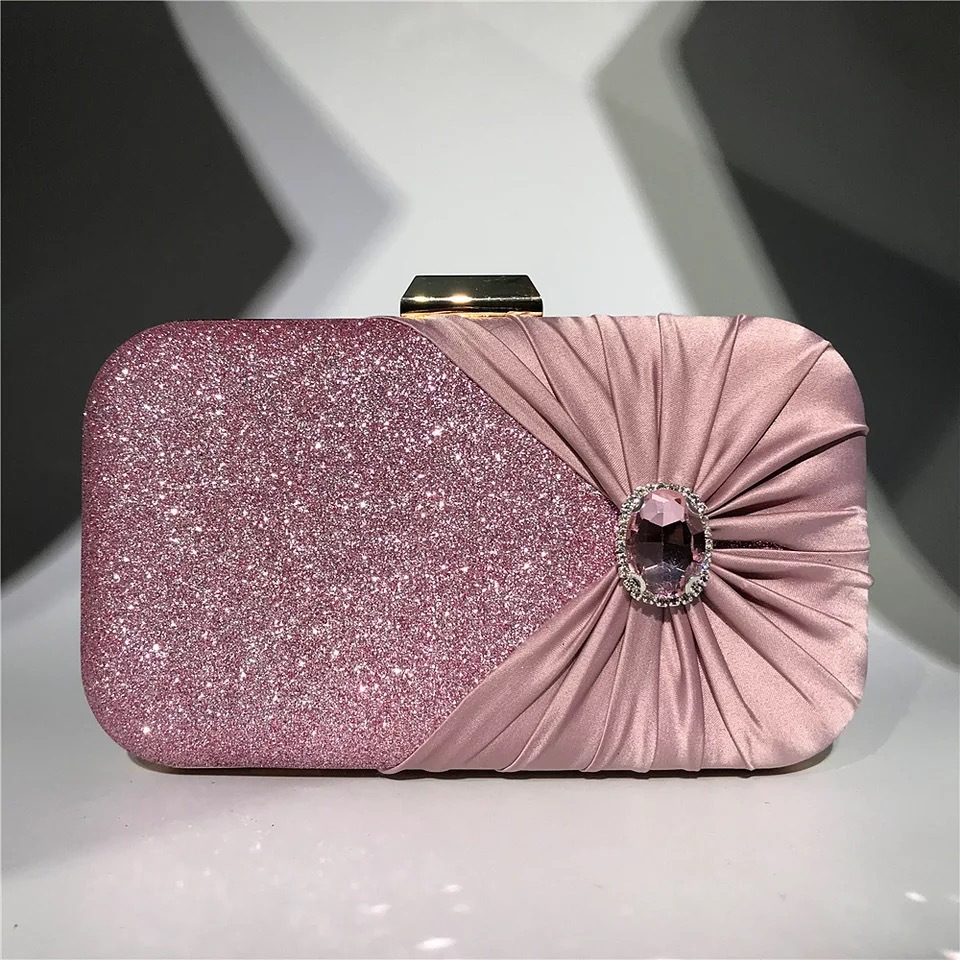 Tas Malam Kristal Mewah Perak  - Luxury Bags Green ulasan dan harga