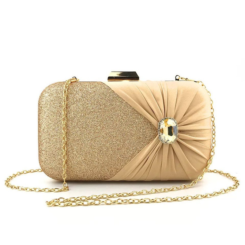Tas Malam Kristal Mewah Perak  - Luxury Bags Green ulasan dan harga
