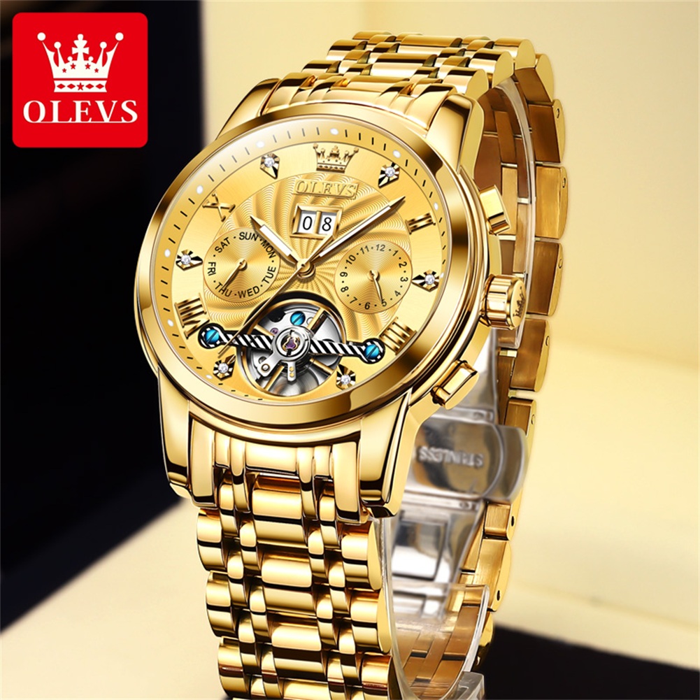 OLEVS 9910 Jam Tangan Pria Jam - Luxury Bags Brands List ulasan dan harga