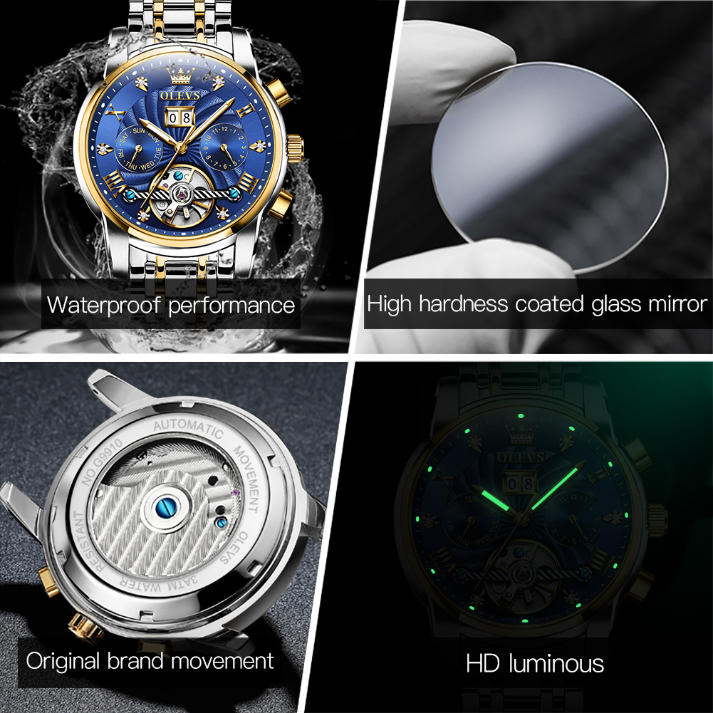 OLEVS 9910 Jam Tangan Pria Jam - Luxury Bags Brands List ulasan dan harga