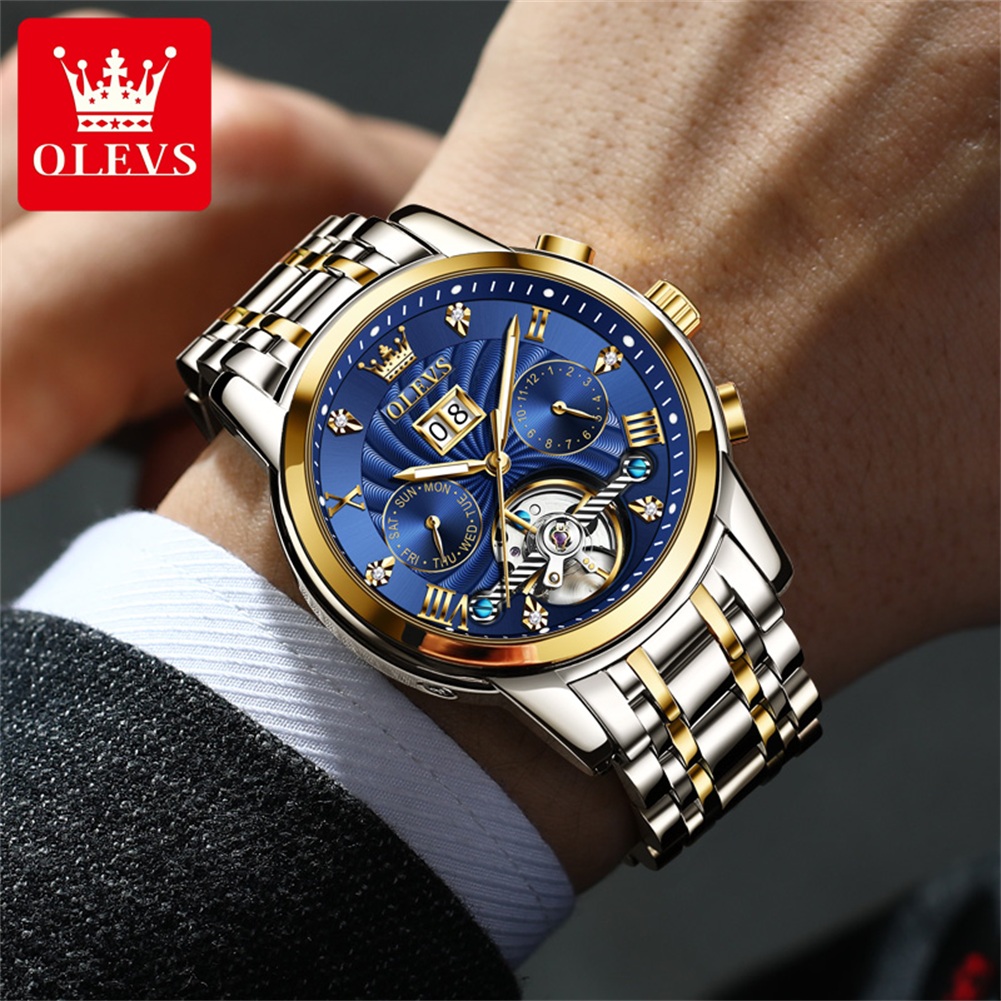 OLEVS 9910 Jam Tangan Pria Jam - Luxury Bags Brands List ulasan dan harga